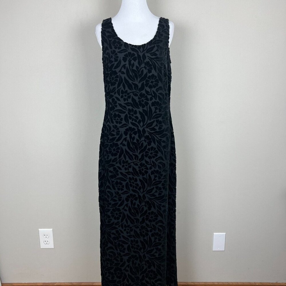 Express Dress 3/4 Vintage Y2K Silk Velvet Floral Whimsigoth Fairycore Maxi 90s